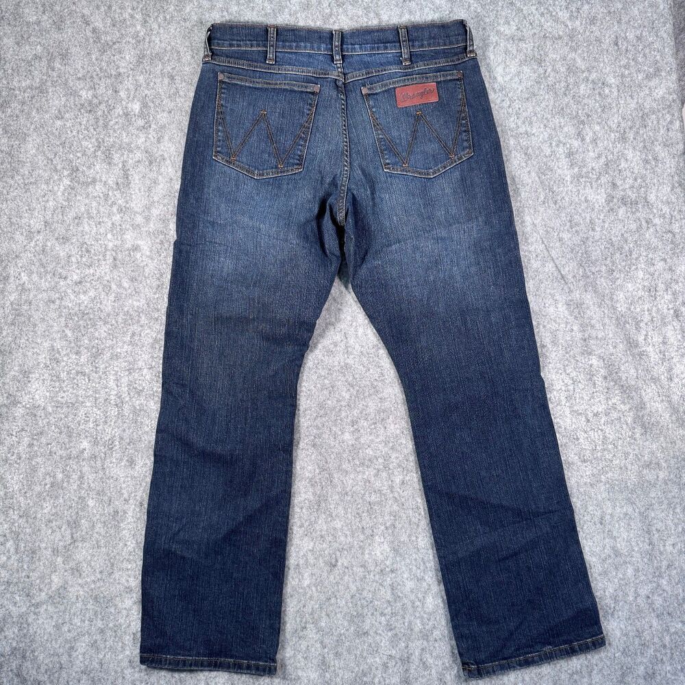Wrangler Retro Jeans Mens 34X32 Measures 34X31 Blue Relaxed Boot Western Cowboy - Picture 8 of 12